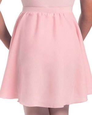 Elastic Slip-on Ballet Skirt in PINK/BLACK for Girls