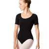 Short Sleeve Leotard - Black